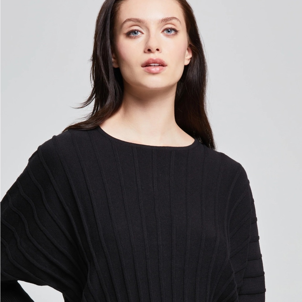 Club Monaco Black Ribbed Sweater